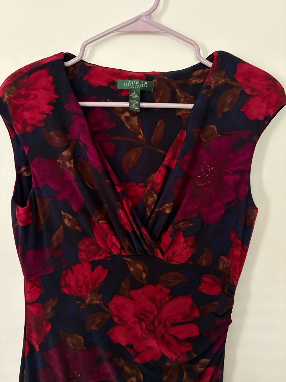 Lauren Ralph Lauren Red Floral Midi Dress - Picture 8 of 12